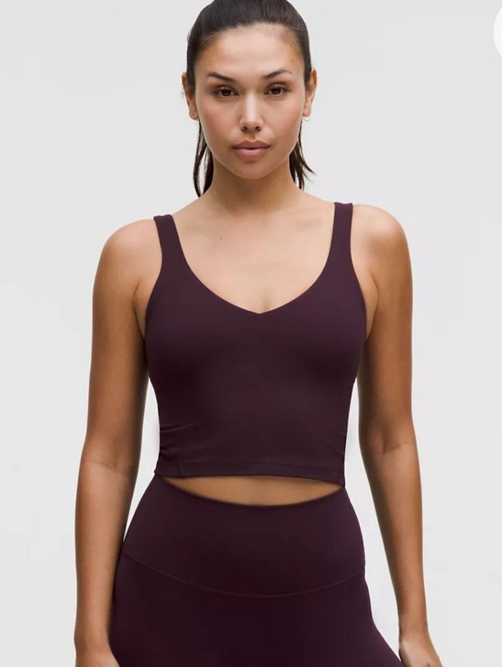 Lululemon NEW Align Tank Top Black Plum Purple V Neck Altheisure Yoga Pilates 0